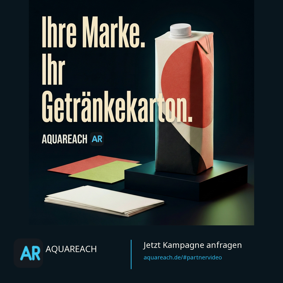 AQUAREACH Social-Media-Motiv: Ihre Marke. Ihr Getränkekarton.