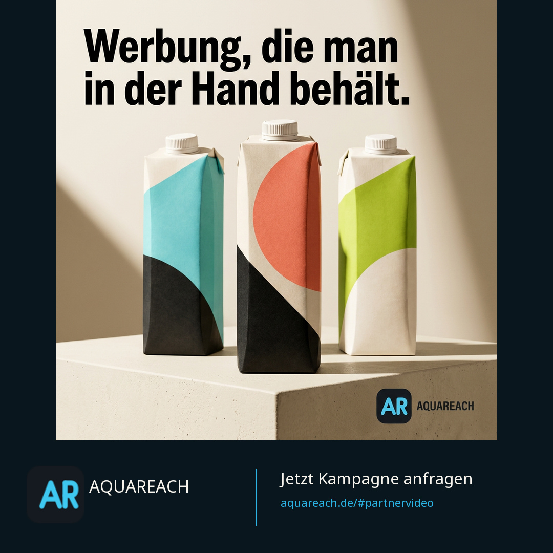 AQUAREACH Social-Media-Motiv: Werbung, die man in der Hand behält.