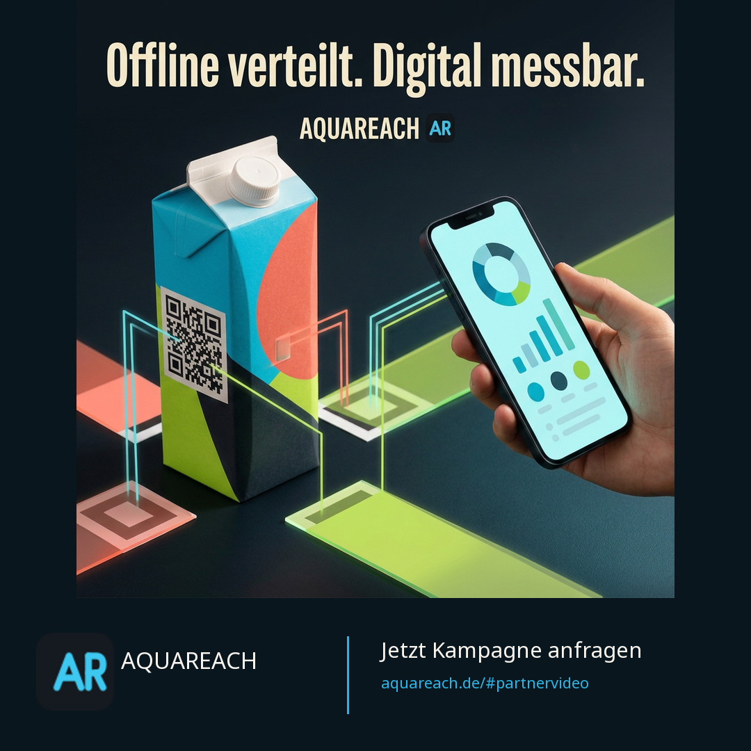 AQUAREACH Social-Media-Motiv: Offline verteilt. Digital messbar.