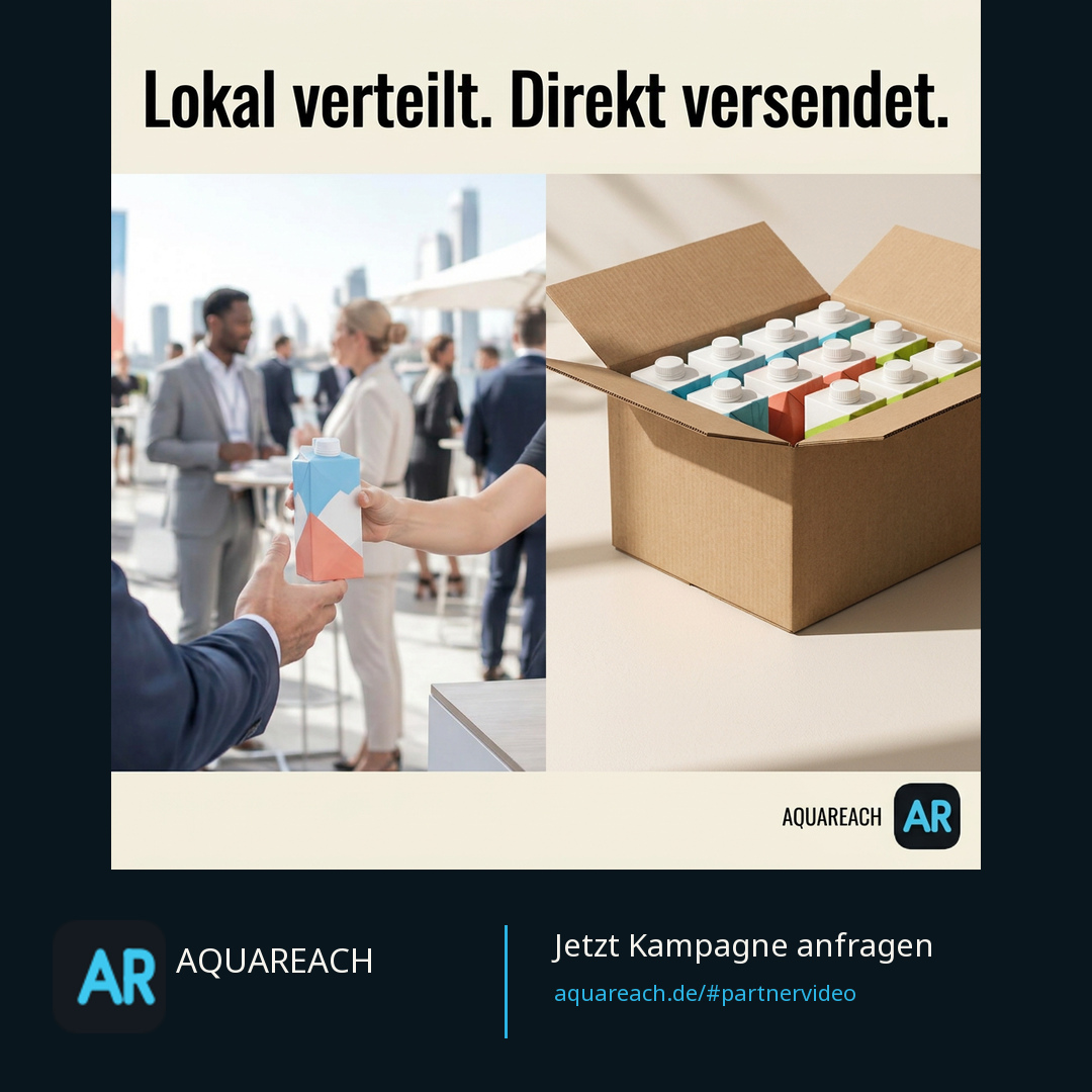 AQUAREACH Social-Media-Motiv: Lokal verteilt. Direkt versendet.