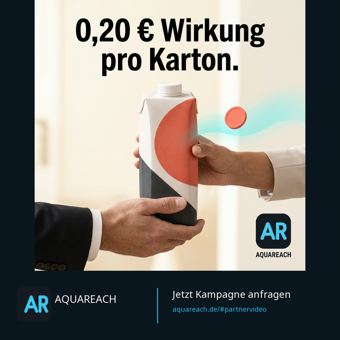 AQUAREACH Social-Media-Motiv: 0,20 € Wirkung pro Karton.