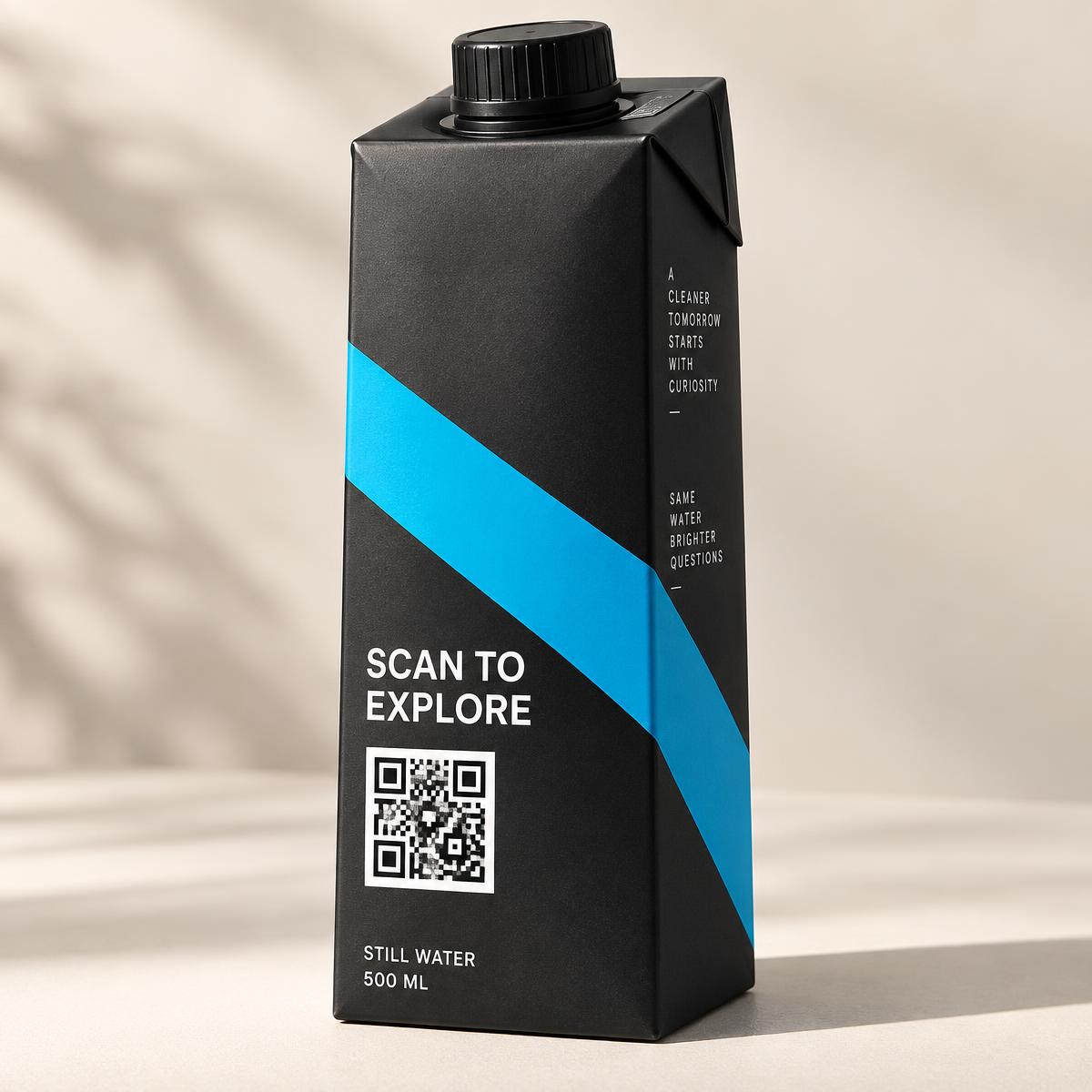 500-ml-Kampagnenkarton mit Lichteffekten und QR-Panel